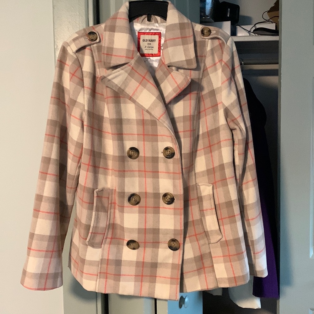 Ladies wool blend winter pea coat